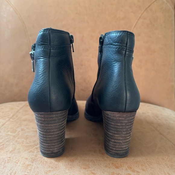 LUCKY BRAND NILAFA ANKLE BOOTIE BLACK WATERPROOF LEATHER SIZE 8 EUC - Picture 5 of 12